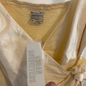 Urban Outfitters butter yellow Tie-Front dress